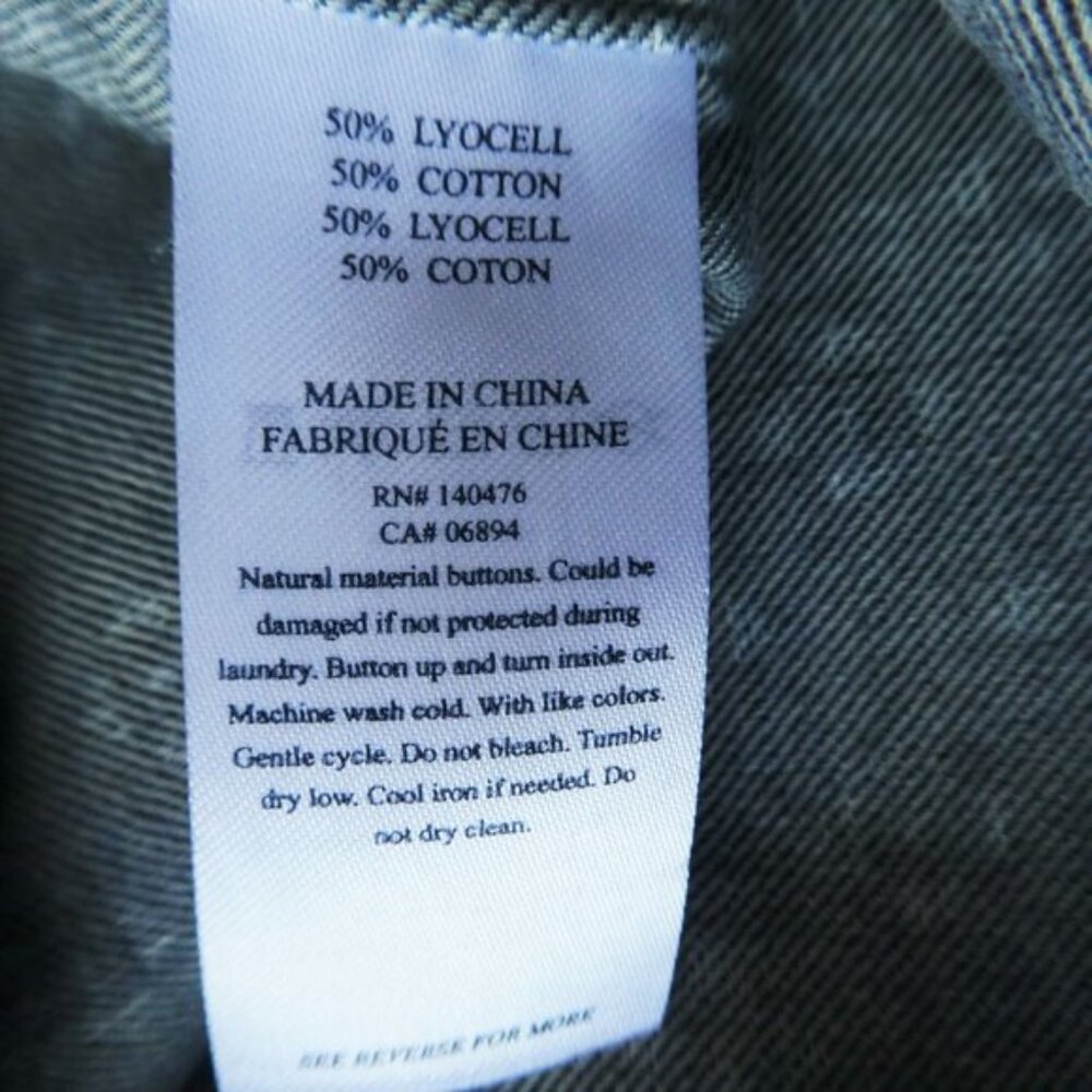 Faherty Playa Short Sleeve Button Down Shirt Blue… - image 6